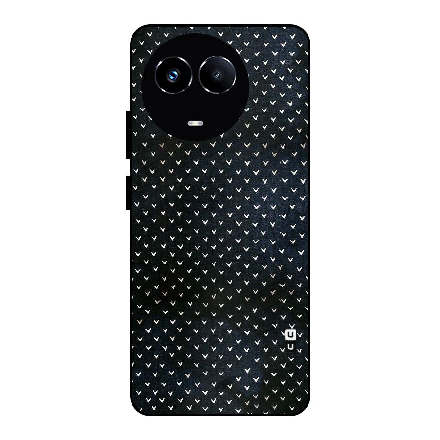 Tiny White Hearts Metal Back Case for Realme Narzo 60X