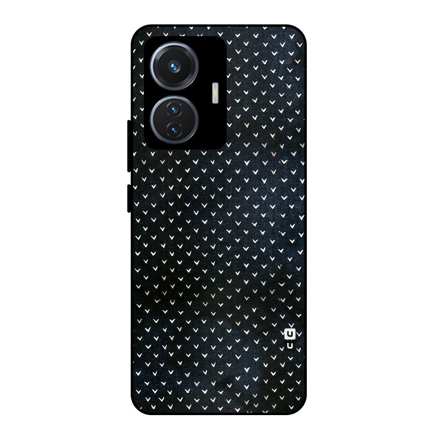 Tiny White Hearts Metal Back Case for Vivo T1 44W