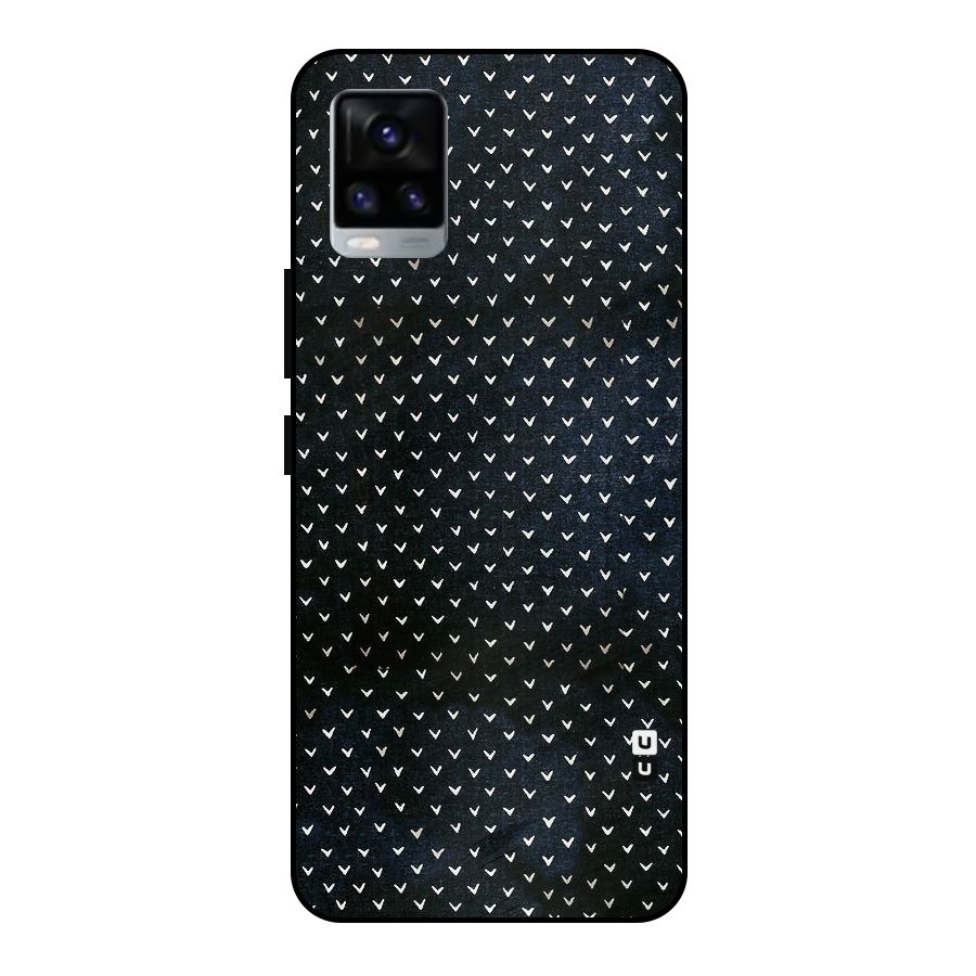 Tiny White Hearts Metal Back Case for Vivo V20 2021