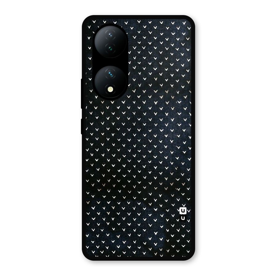 Tiny White Hearts Metal Back Case for Vivo Y100a