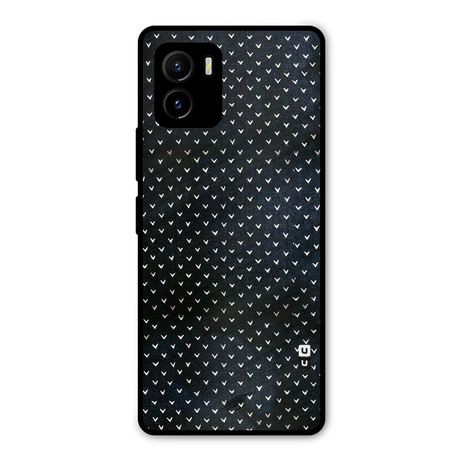 Tiny White Hearts Metal Back Case for Vivo Y15s