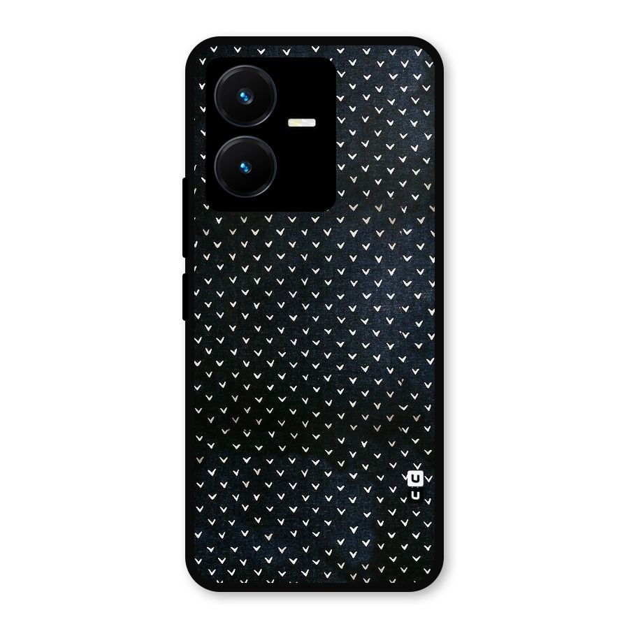 Tiny White Hearts Metal Back Case for Vivo Y22