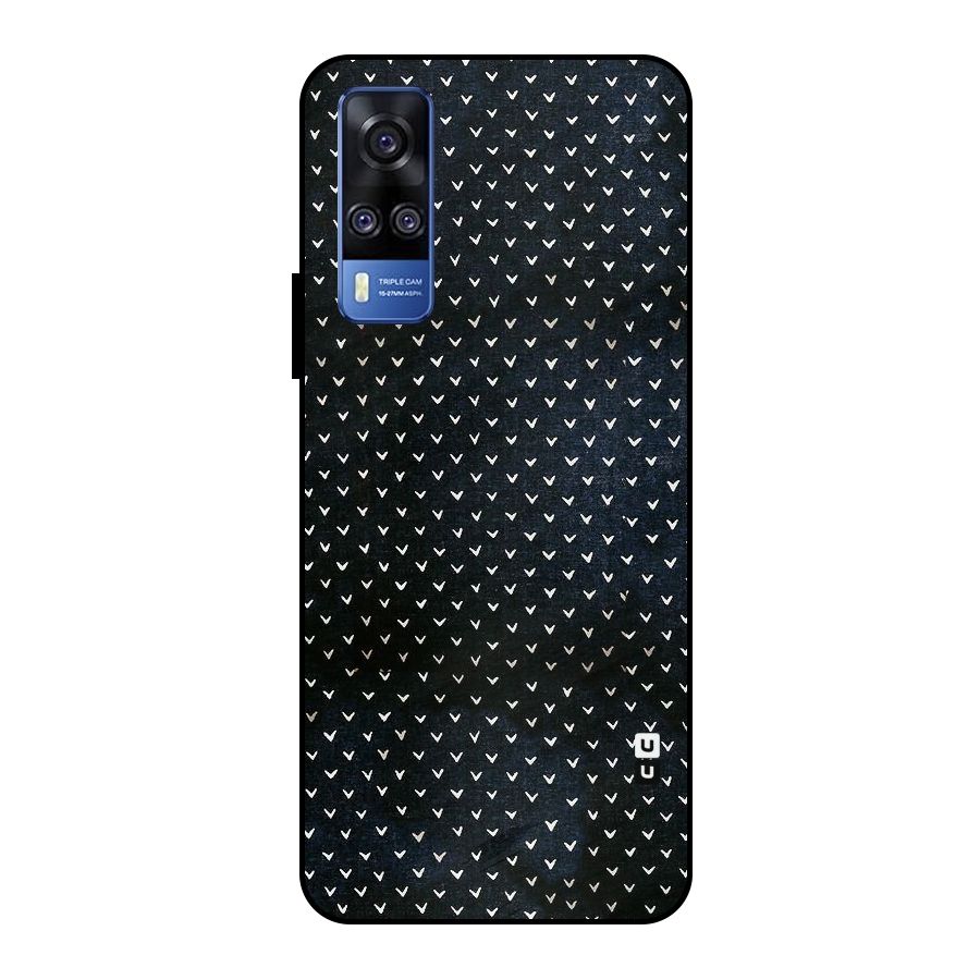 Tiny White Hearts Metal Back Case for Vivo Y51