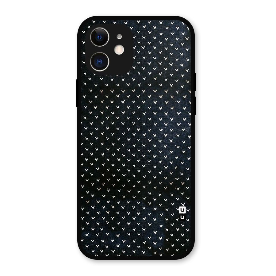 Tiny White Hearts Metal Back Case for iPhone 12