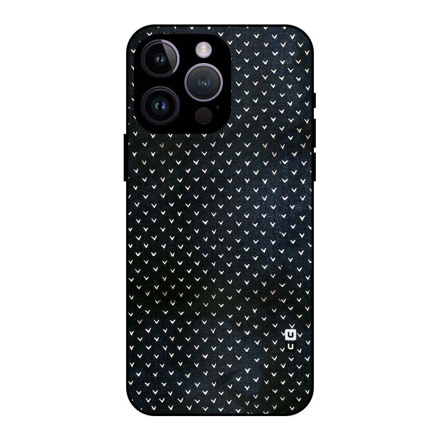 Tiny White Hearts Metal Back Case for iPhone 14 Pro Max