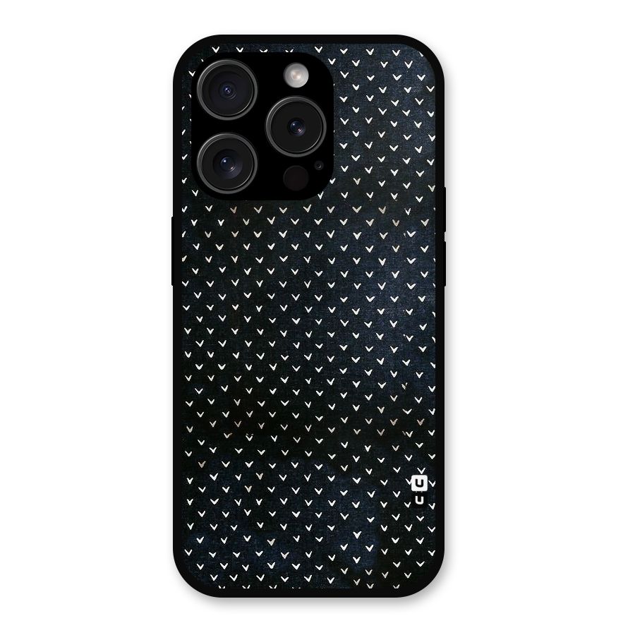 Tiny White Hearts Metal Back Case for iPhone 15 Pro