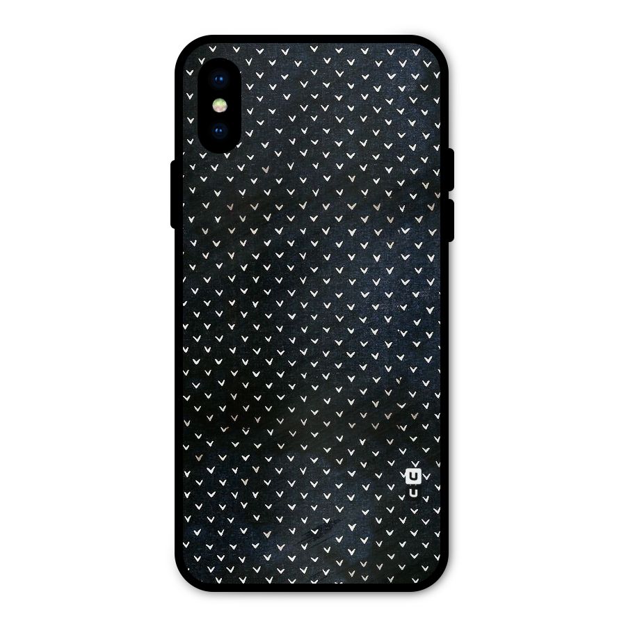 Tiny White Hearts Metal Back Case for iPhone X