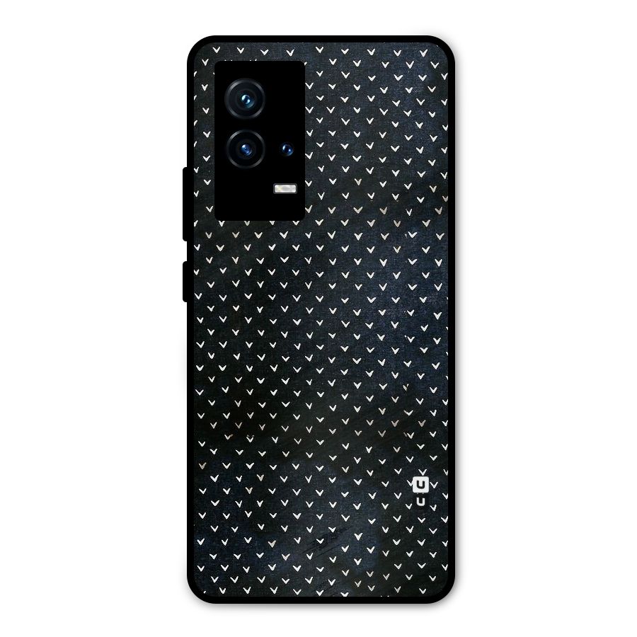 Tiny White Hearts Metal Back Case for iQOO 9 5G