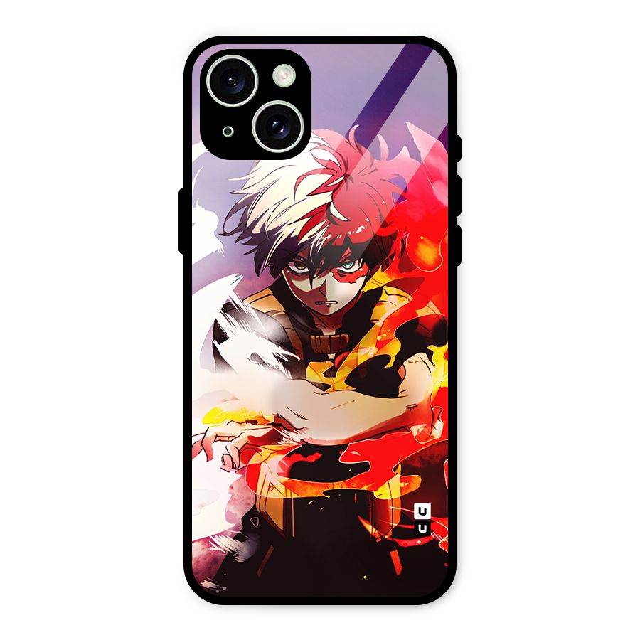 Todoroki Colors Glass Back Case for iPhone 15 Plus