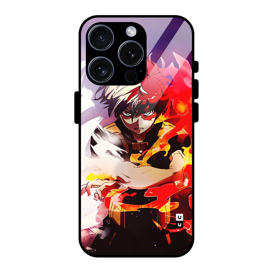 Todoroki Colors Glass Back Case for iPhone 15 Pro