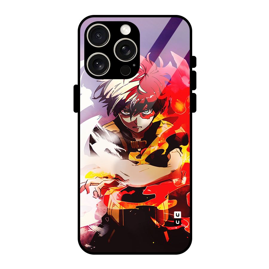 Todoroki Colors Glass Back Case for iPhone 15 Pro Max