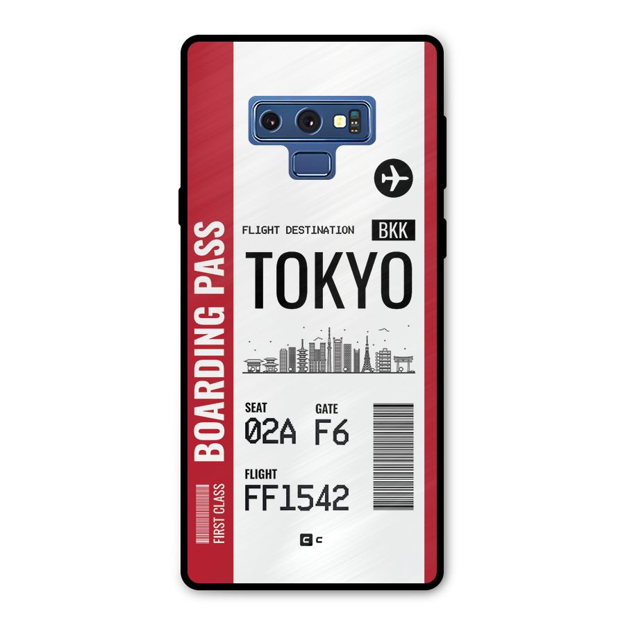 Tokyo Boarding Pass Metal Back Case for Galaxy Note 9