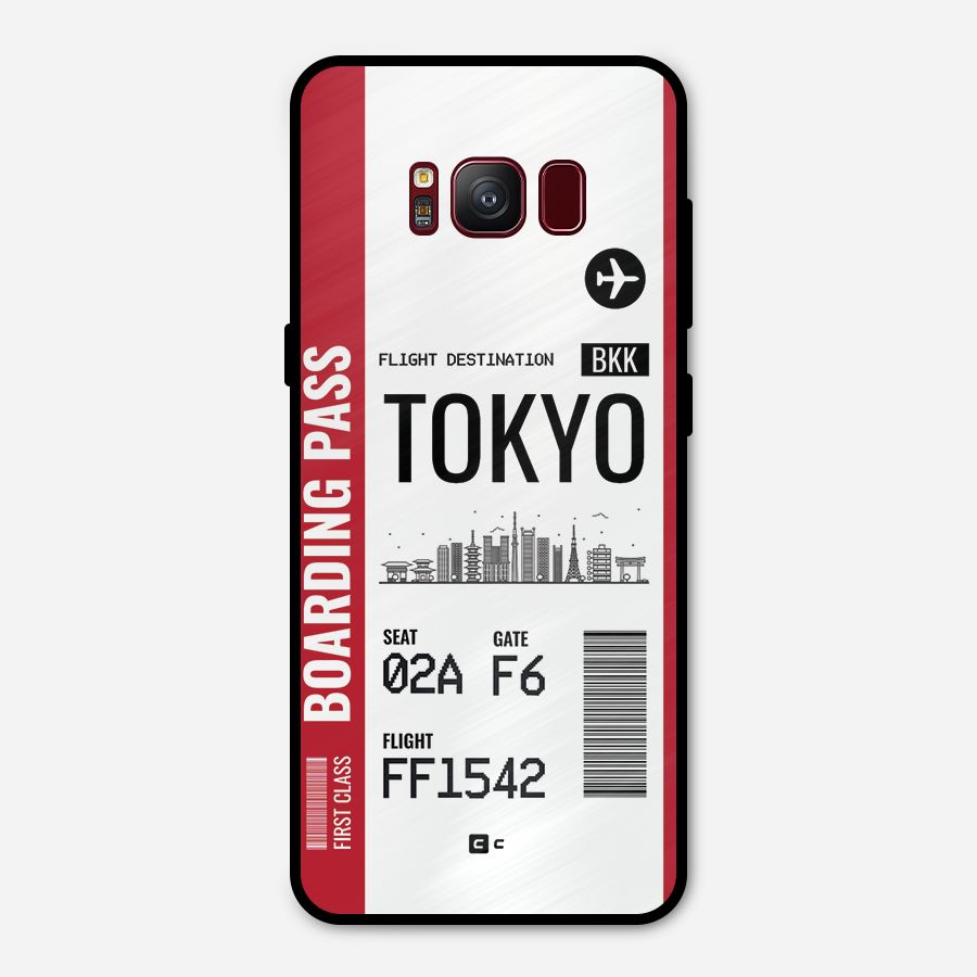 Tokyo Boarding Pass Metal Back Case for Galaxy S8