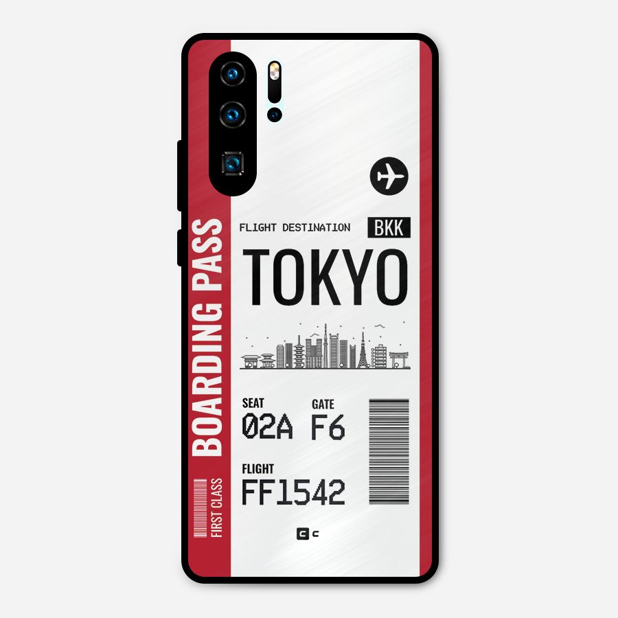 Tokyo Boarding Pass Metal Back Case for Huawei P30 Pro