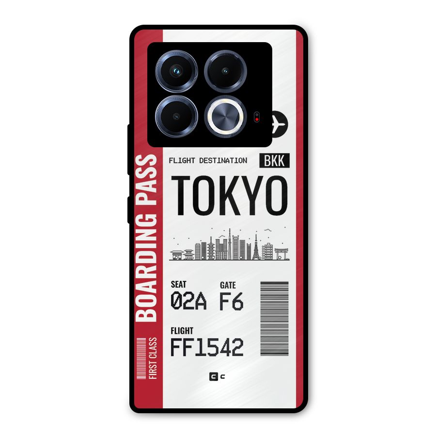 Tokyo Boarding Pass Metal Back Case for Infinix Note 40 5G