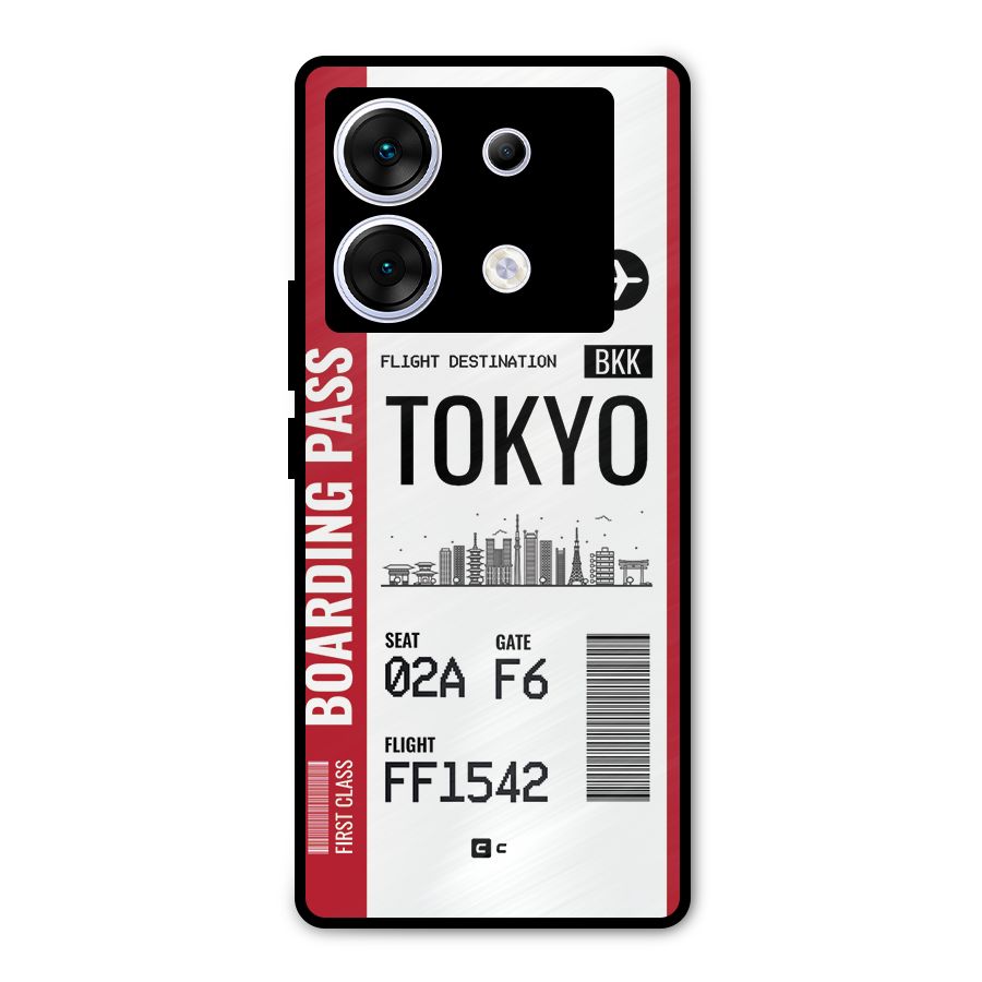 Tokyo Boarding Pass Metal Back Case for Infinix Zero 30 5G