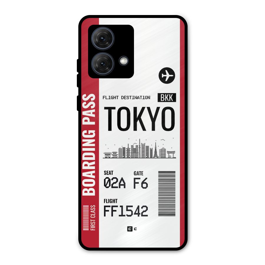 Tokyo Boarding Pass Metal Back Case for Moto G84