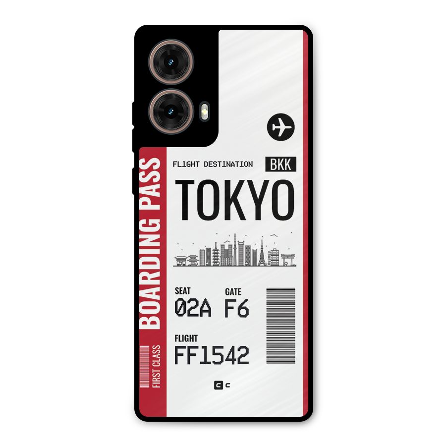 Tokyo Boarding Pass Metal Back Case for Moto G85