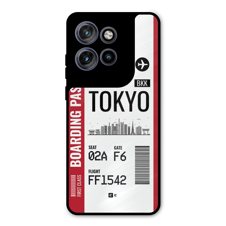 Tokyo Boarding Pass Metal Back Case for Motorola Edge 50 Neo