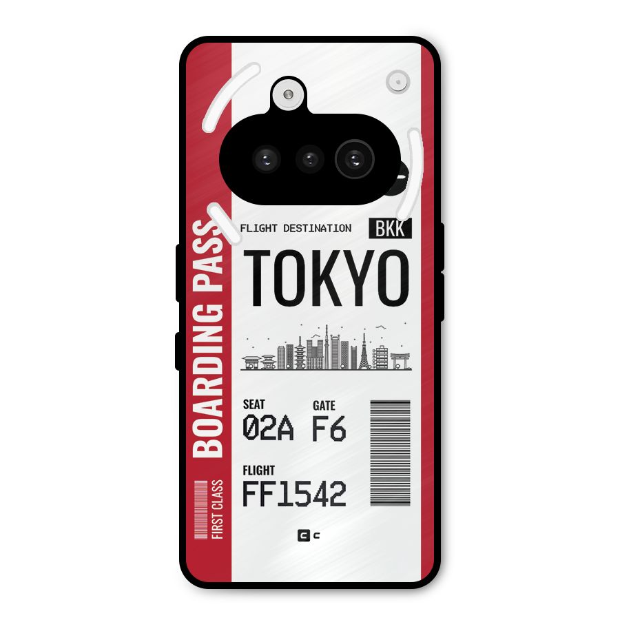Tokyo Boarding Pass Metal Back Case for Nothing Phone 3a