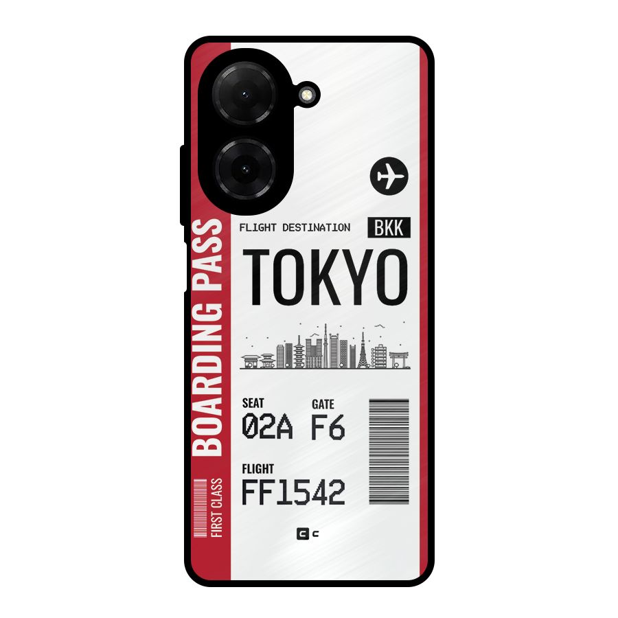 Tokyo Boarding Pass Metal Back Case for Poco C71