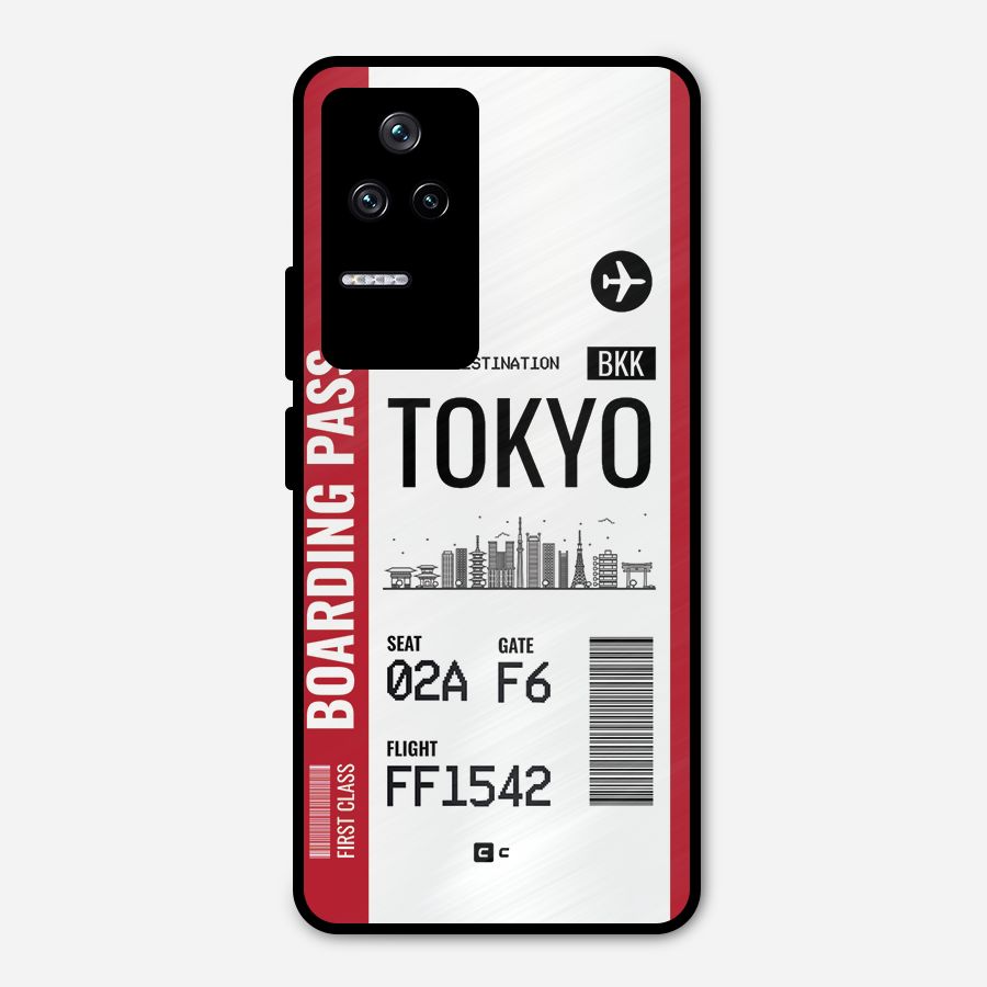Tokyo Boarding Pass Metal Back Case for Poco F4 5G