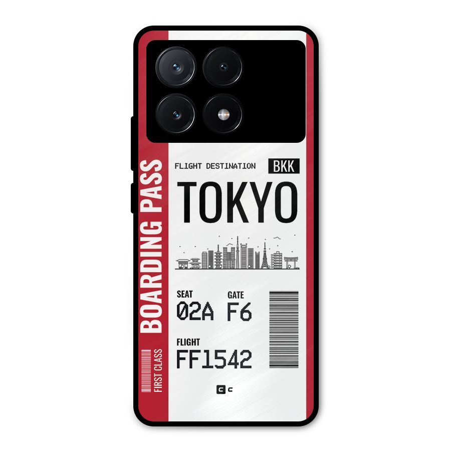 Tokyo Boarding Pass Metal Back Case for Poco X6 Pro