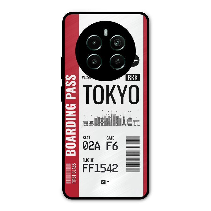 Tokyo Boarding Pass Metal Back Case for Realme 12 Pro Plus