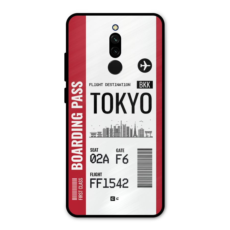 Tokyo Boarding Pass Metal Back Case for Redmi 8