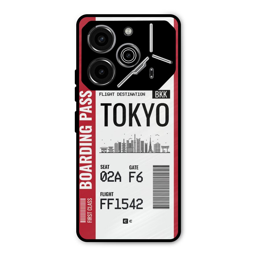 Tokyo Boarding Pass Metal Back Case for Tecno Pova 6 Pro