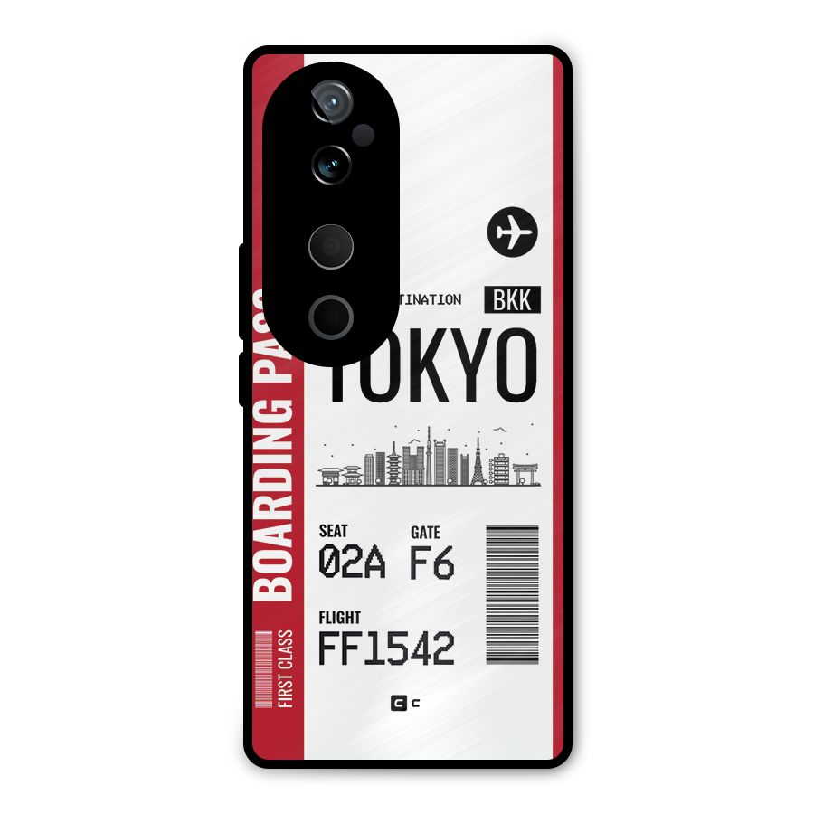 Tokyo Boarding Pass Metal Back Case for Vivo T3 Ultra