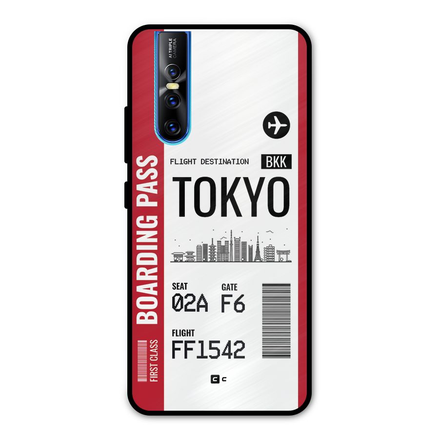 Tokyo Boarding Pass Metal Back Case for Vivo V15 Pro