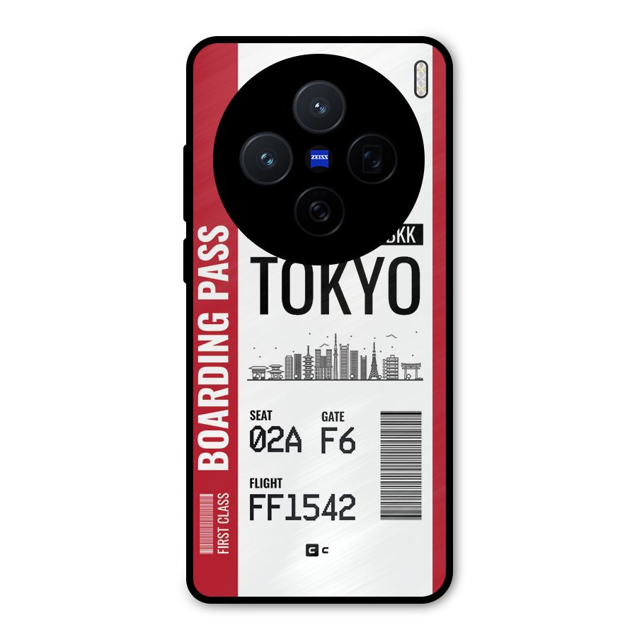 Tokyo Boarding Pass Metal Back Case for Vivo X200