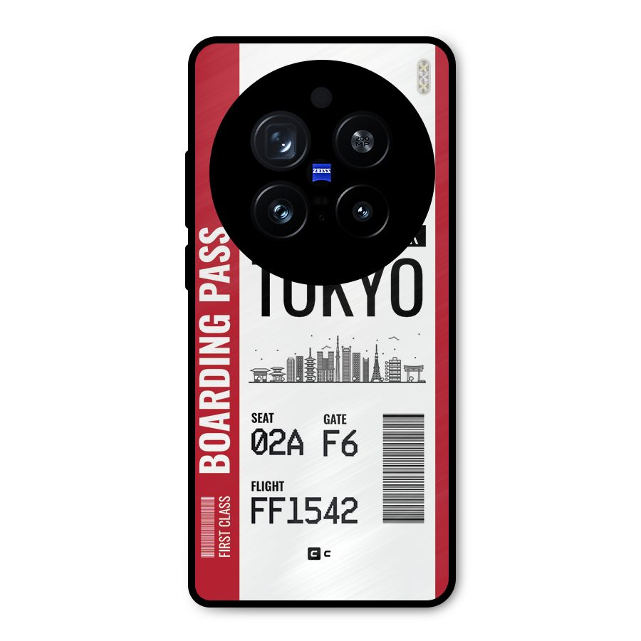 Tokyo Boarding Pass Metal Back Case for Vivo X200 Pro
