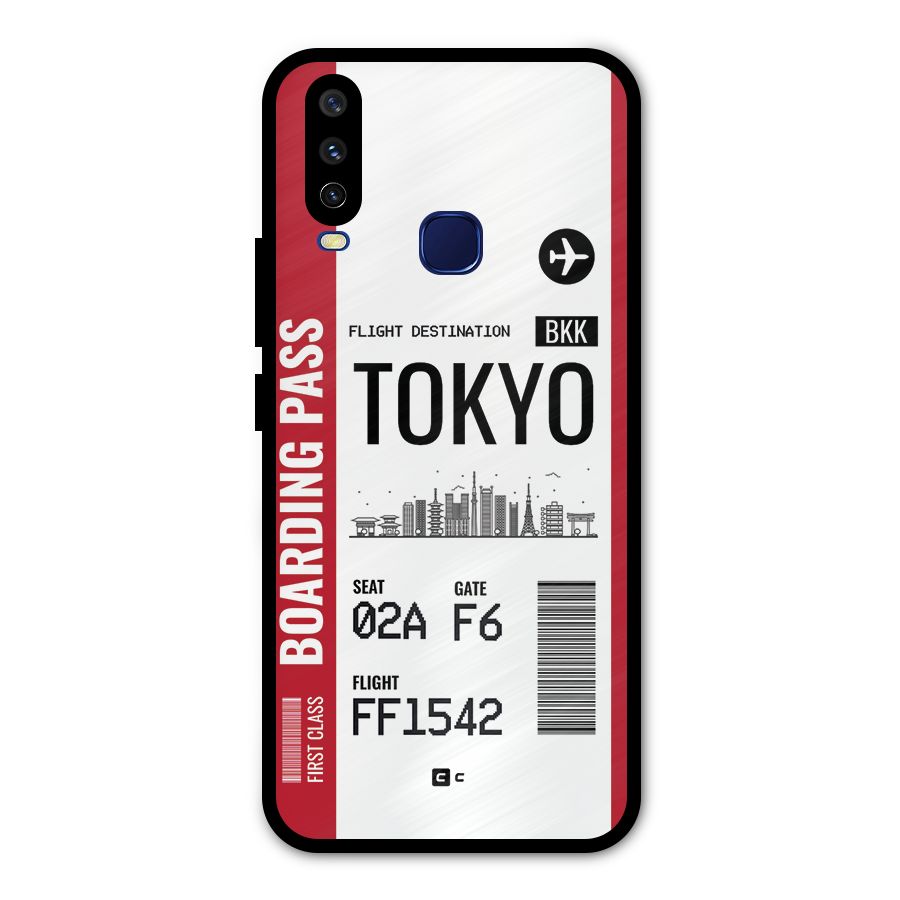 Tokyo Boarding Pass Metal Back Case for Vivo Y15