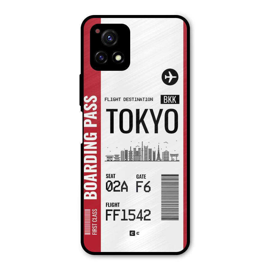 Tokyo Boarding Pass Metal Back Case for Vivo Y72 5G