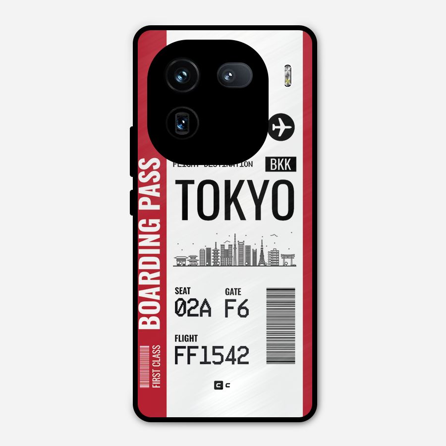 Tokyo Boarding Pass Metal Back Case for iQOO 12