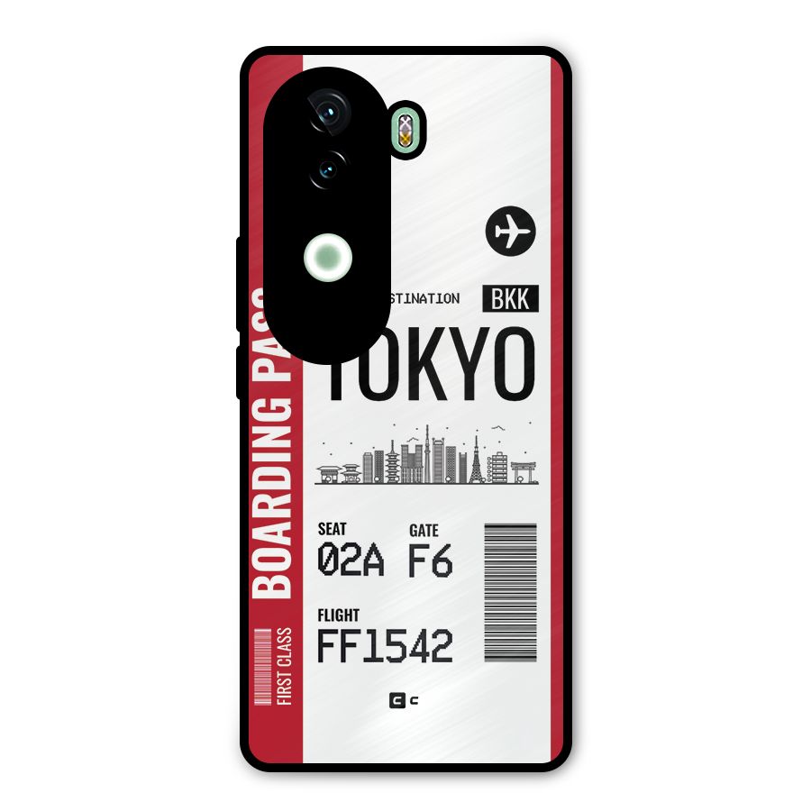 Tokyo Boarding Pass Metal Back Case for iQOO Z9s