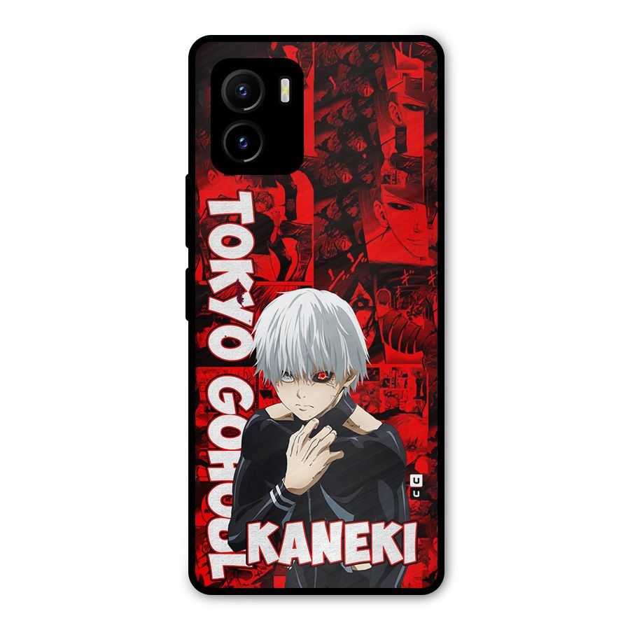 Tokyo Ghuoul Kaneki Metal Back Case for Vivo Y15s