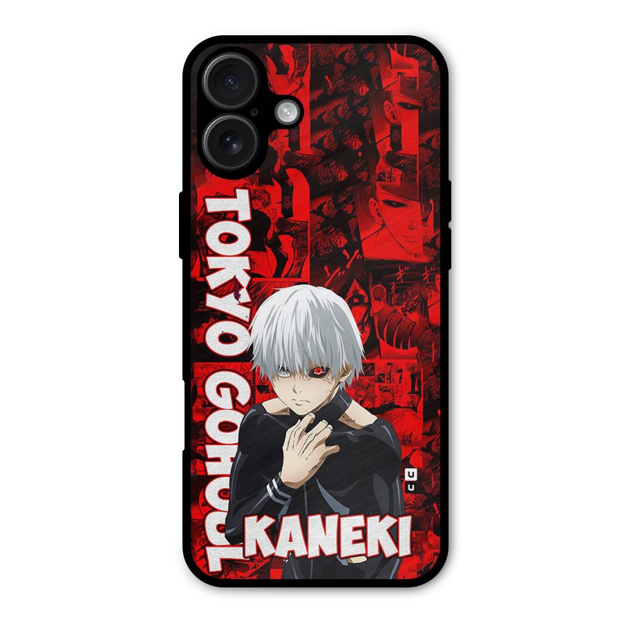 Tokyo Ghuoul Kaneki Metal Back Case for iPhone 16 Plus