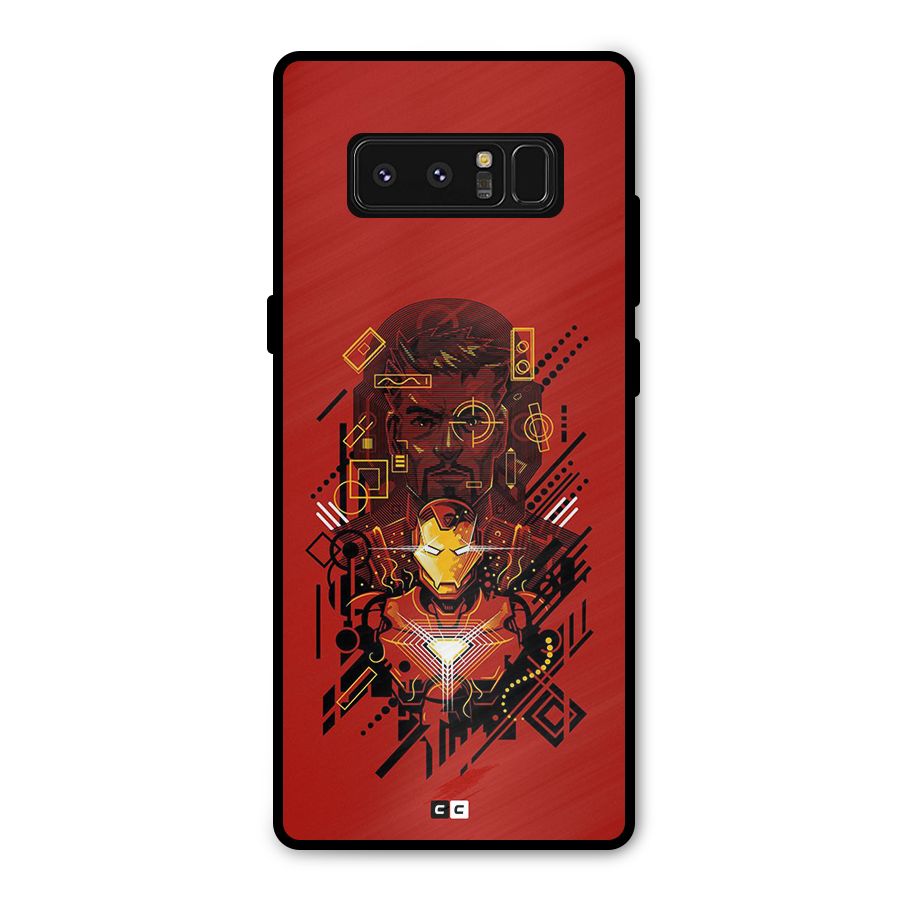 Tony Stark Metal Back Case for Galaxy Note 8