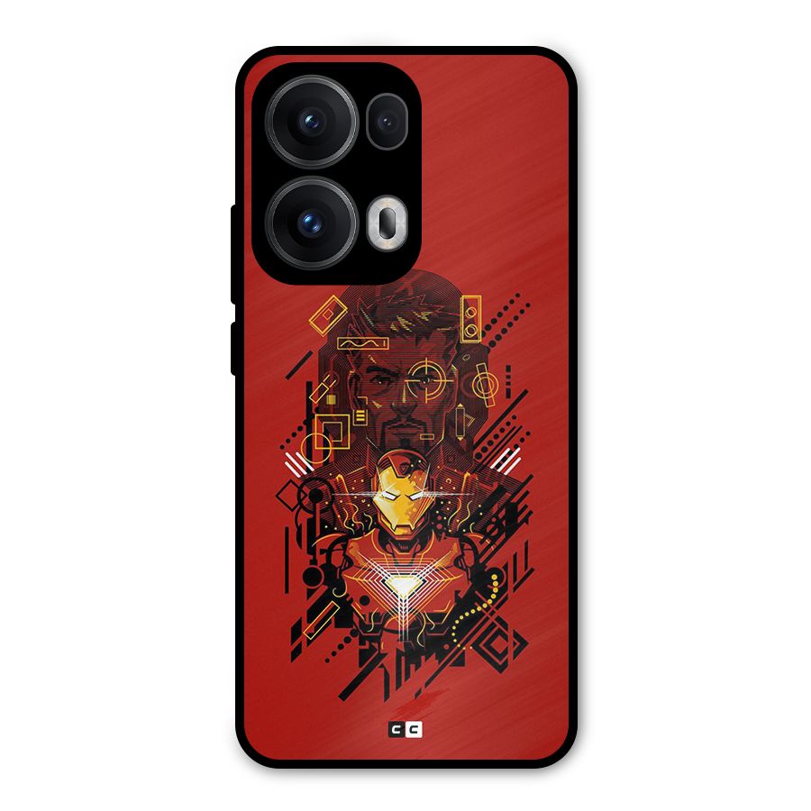 Tony Stark Metal Back Case for Oppo Reno13 Pro