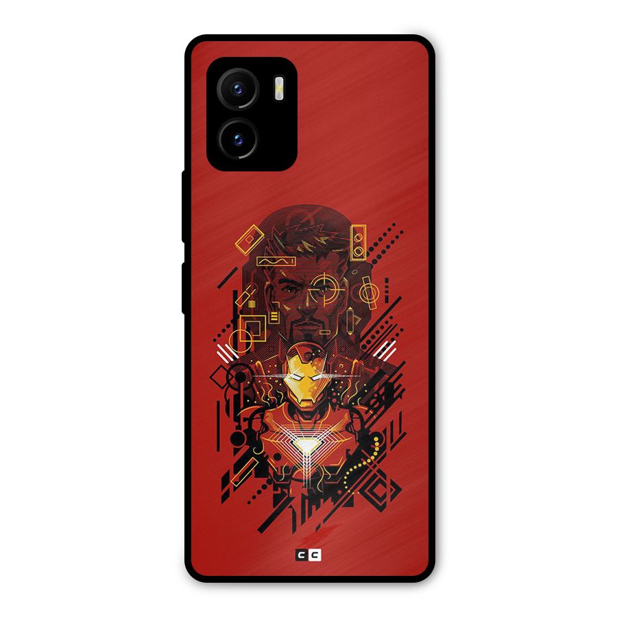 Tony Stark Metal Back Case for Vivo Y15s
