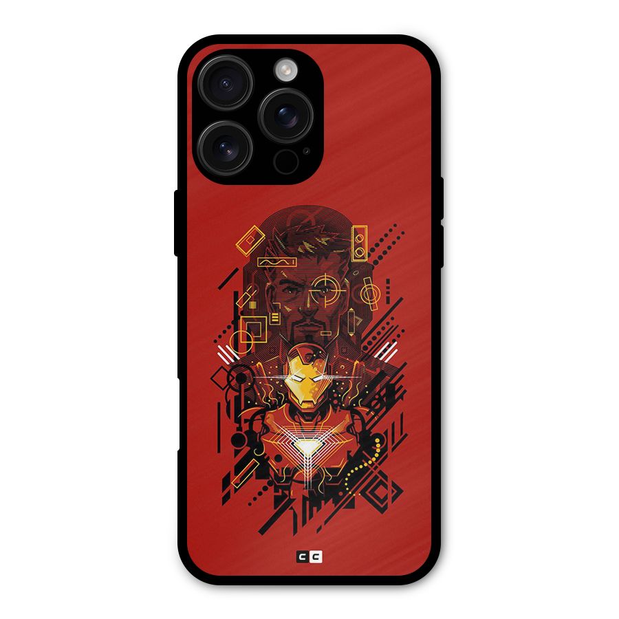 Tony Stark Metal Back Case for iPhone 16 Pro Max