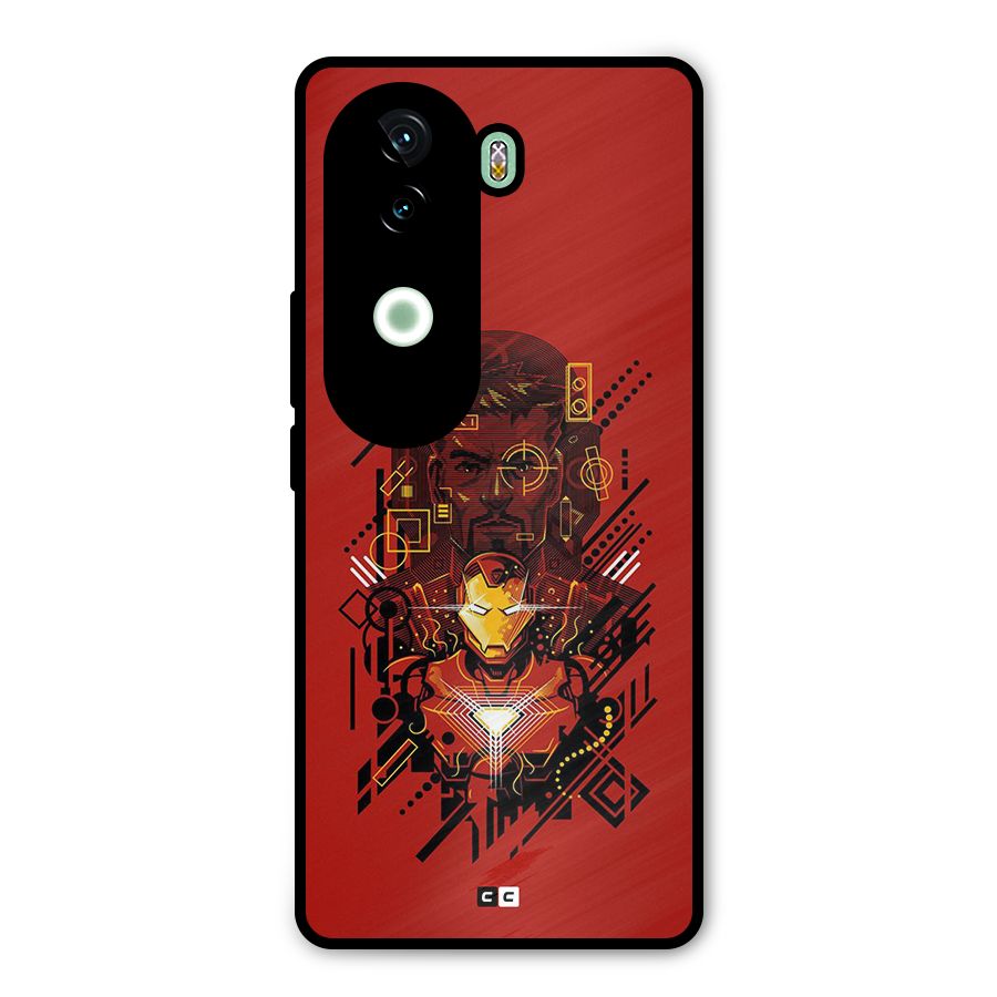 Tony Stark Metal Back Case for iQOO Z9s