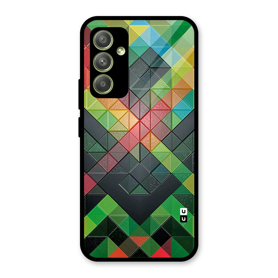 Too Much Colors Pattern Glass Back Case for Galaxy A54