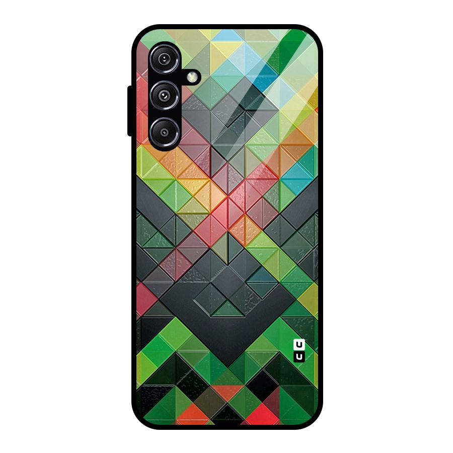 Too Much Colors Pattern Glass Back Case for Galaxy M34 5G
