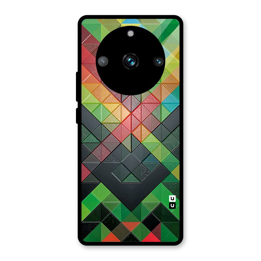 Too Much Colors Pattern Glass Back Case for Realme 11 Pro