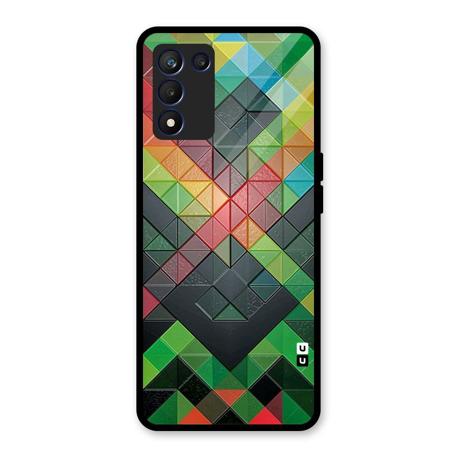 Too Much Colors Pattern Glass Back Case for Realme 9 5G Speed
