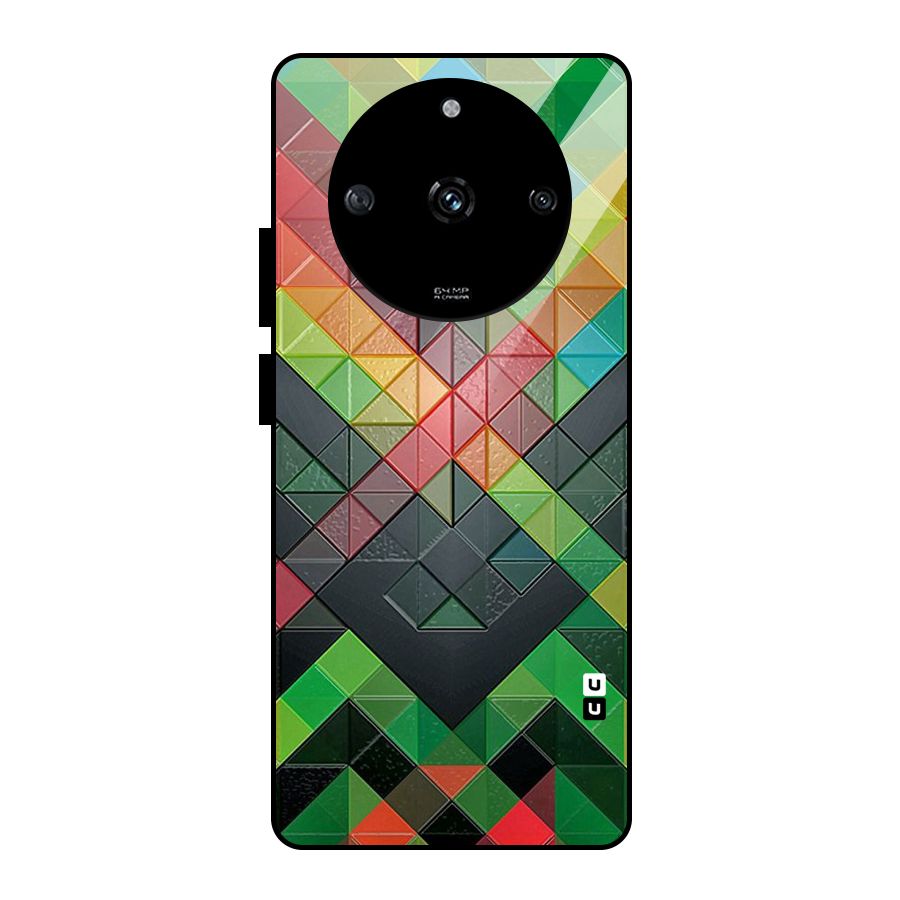 Too Much Colors Pattern Glass Back Case for Realme Narzo 60 5G